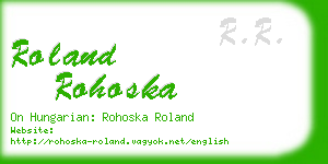 roland rohoska business card